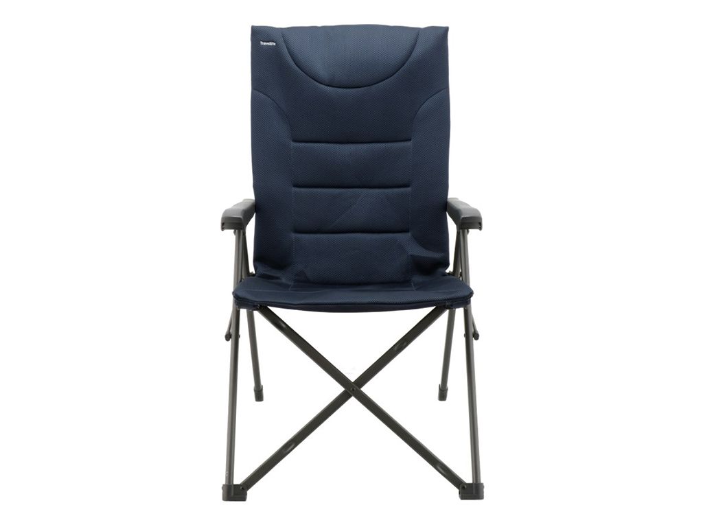 travellife campingstuhl Travellife Barletta Cross Faltstuhl Blau – 3 Positionen, Airmesh, 120kg – ChamounStore